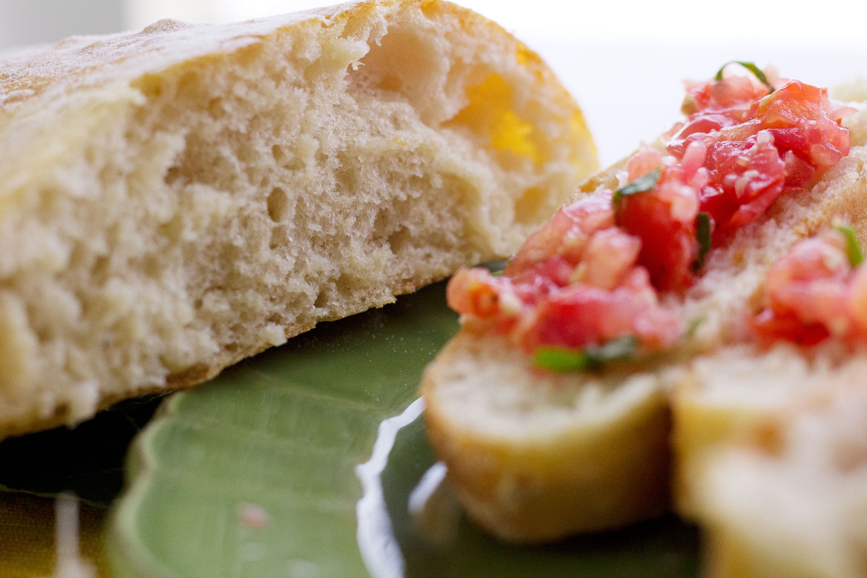 Easy Ciabatta Bread Recipe with Garlic and Basil Bruschetta - Serving ...