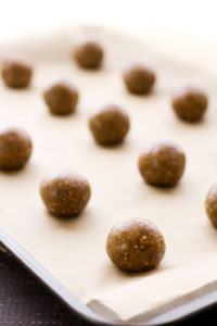 rolled vegan pumpkin spice truffles balls