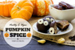 healthy vegan pumpkin spice truffles for halloween