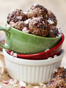 vegan peppermint mocha date balls