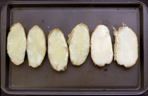 cut potatoes