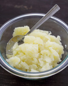 scooped potato