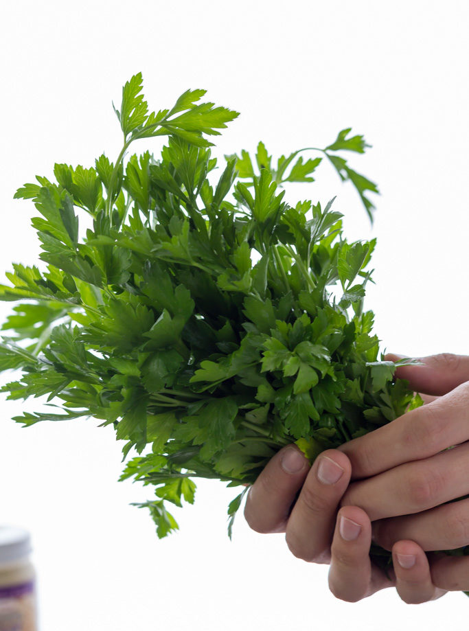 Spicy lentil wrap parsley