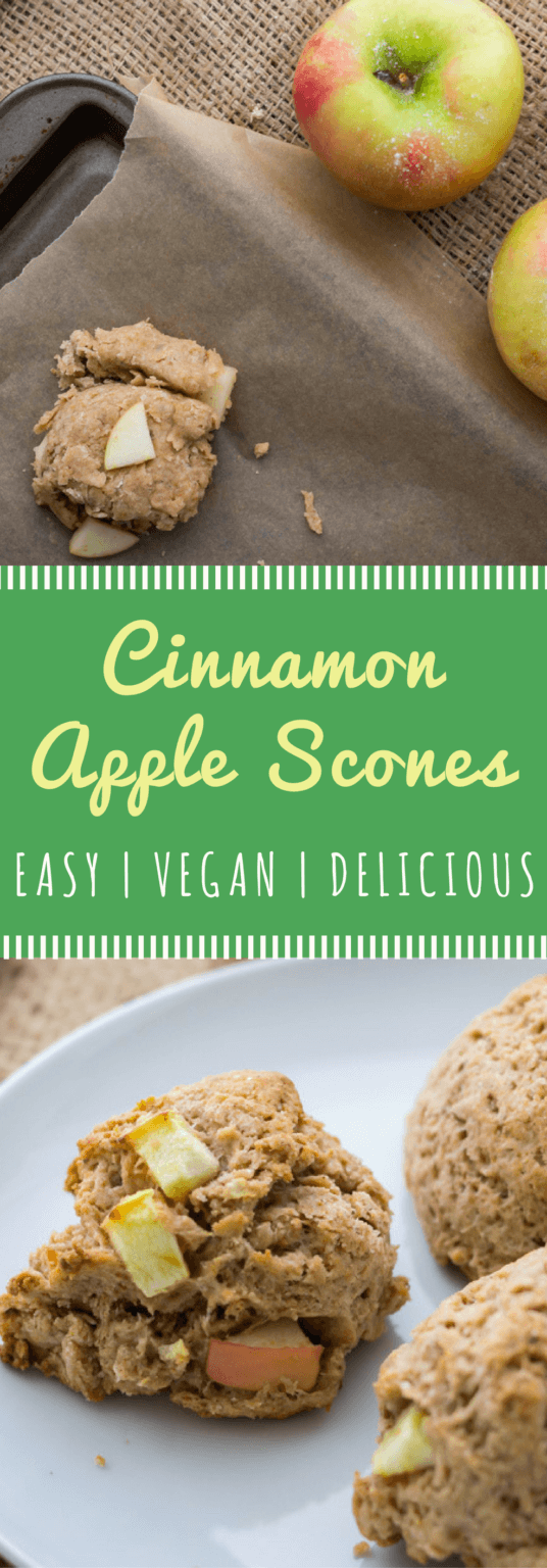 Easy vegan Cinnamon Apple Scones recipe!