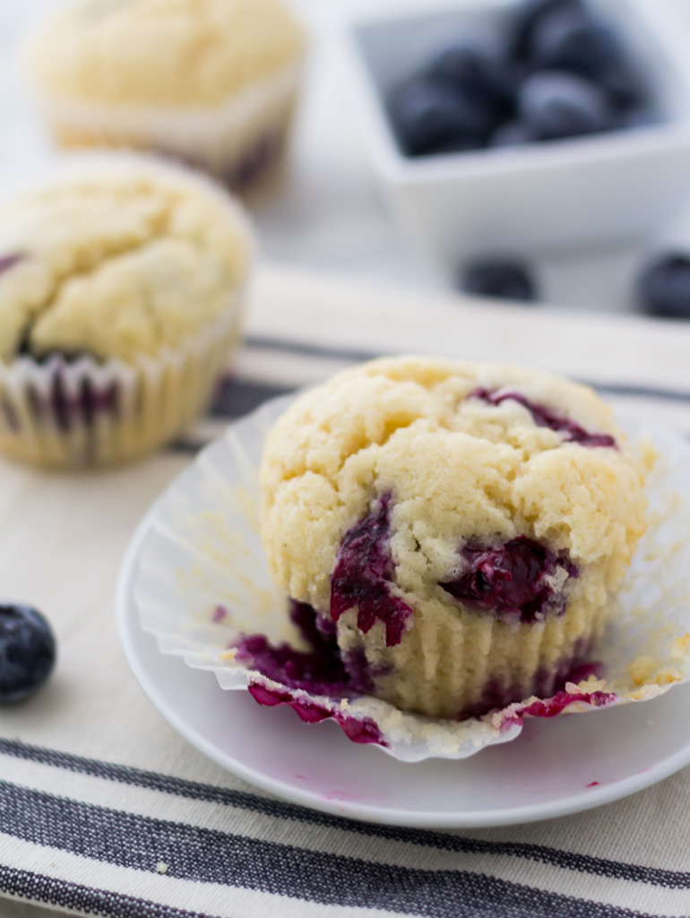 Easy vegan blueberry muffins recipe from fuss-free vegan cookbook