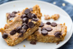 easy vegan peanut butter oat bars. No bake, refined sugar free, and delicious!