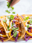 Easy vegan buffalo chickpea tacos