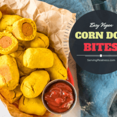 Easiest vegan corn dog bites recipe