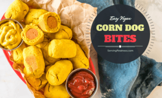 Easiest vegan corn dog bites recipe
