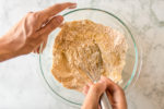 easiest vegan corn dog recipe: whisking the dry ingredients together