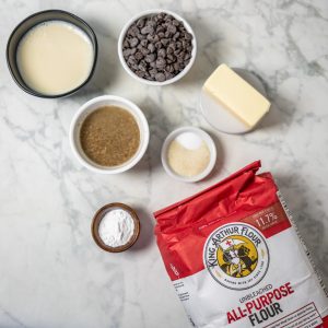 Ingredients for vegan chocolate chip scone recipe