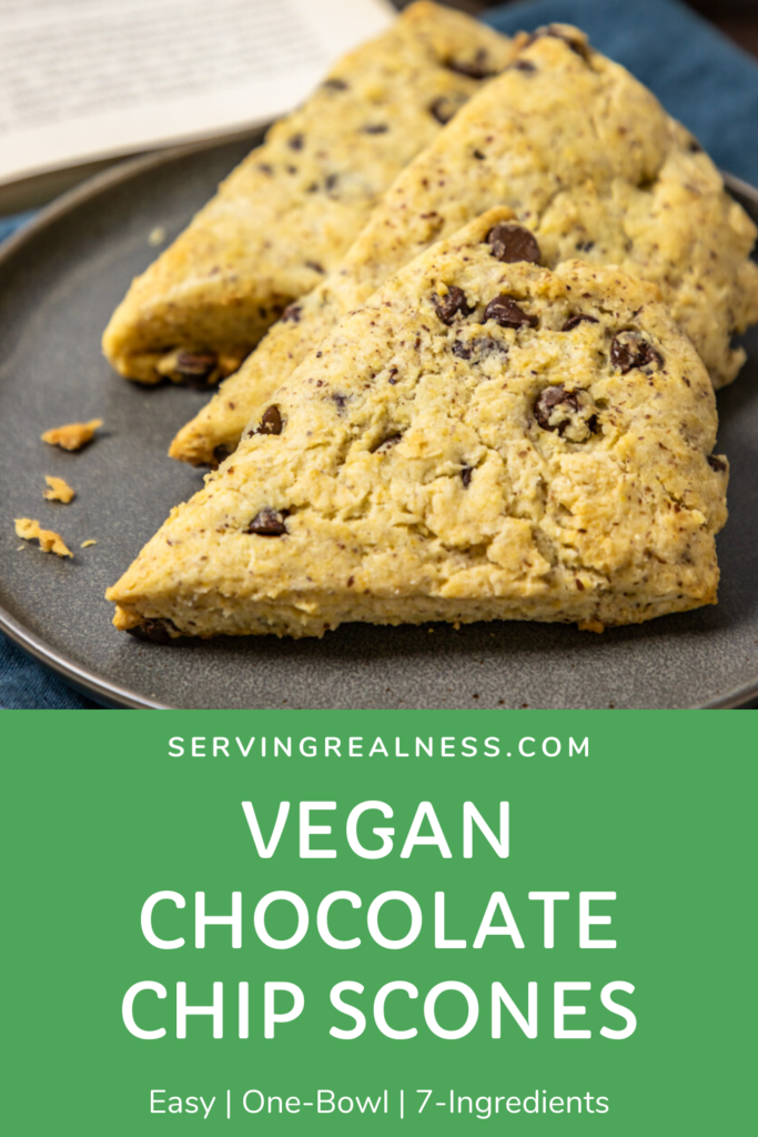 Easiest Vegan Chocolate Chip Scone Recipe - Serving Realness