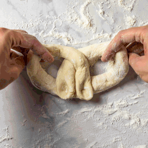 Folding vegan mickey mouse pretzel copycat recipe