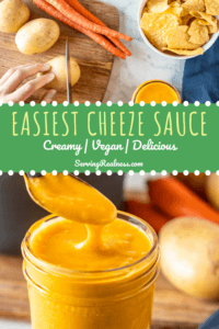 Easiest and tastiest vegan cheese sauce recipe ever! This one is made with potatoes and carrots in a blender , so simple!