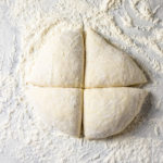 Cut pretzel dough