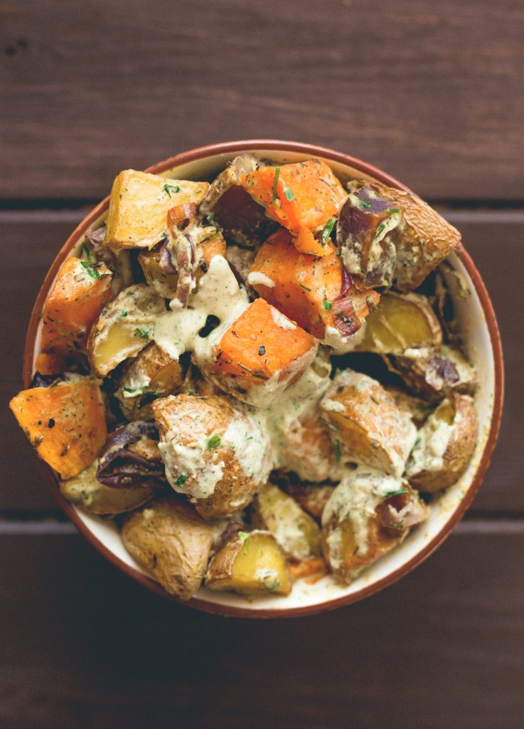 These potatoes are surprisingly a high-protein vegan dish!