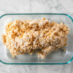 Rice krispie mound before smoothing out