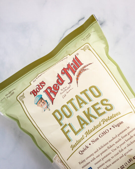 Bob's red mill potato flakes - perfect item for vegan emergency supply
